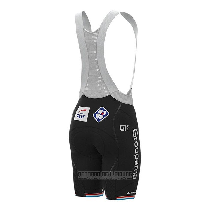 2022 Fahrradbekleidung Groupama-FDJ Rot Luxembourg Champion Trikot Kurzarm und Tragerhose